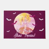 Geen trucs alleen trakteert op Spooky Castle Hallo Deurmat (Voorkant)