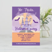 Geen trucs alleen trakteert op Spooky Castle Hallo Kaart (Staand voorkant)