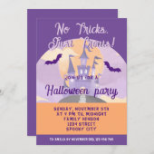 Geen trucs alleen trakteert op Spooky Castle Hallo Kaart (Voorkant / Achterkant)