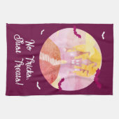 Geen trucs alleen trakteert op Spooky Castle Hallo Theedoek (Horizontaal)