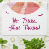 Geen trucs alleen trakteert op Spooky Castle Hallo Theedoek (Gevouwen)