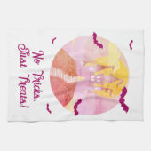 Geen trucs alleen trakteert op Spooky Castle Hallo Theedoek (Horizontaal)