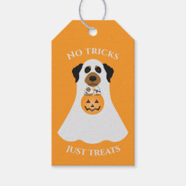 Geen trucs behandelen alleen Halloween Dog Cadeaulabel