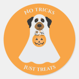 Geen trucs behandelen alleen Halloween Dog Ronde Sticker