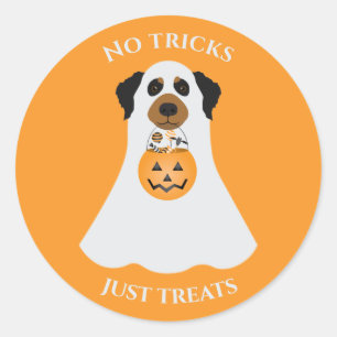 Geen trucs behandelen alleen Halloween Dog Ronde Sticker
