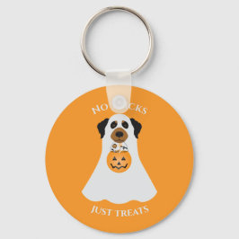 Geen trucs behandelen alleen Halloween Dog Sleutelhanger