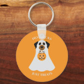 Geen trucs behandelen alleen Halloween Dog Sleutelhanger (Voorkant)
