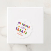 Geen trucs behandelen alleen Retro Halloween Favor Bedankjes Labels (In situ)