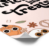 Geen trucs behandelt alleen Ghost Halloween Verjaa Poster (Hoek)