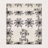 Geen trucs behandelt alleen Halloween-goodies Visitekaartje (Buitenkant ongevouwen)