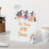 Geen trucs behandelt alleen Halloween heksenfeest Reclamebord Met Voetstuk (Insitu)
