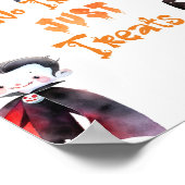 Geen trucs behandelt alleen Halloween Kostuumfeest Poster (Hoek)