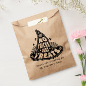 Geen trucs behandelt alleen Halloween Kraft Bedankzakje (Gezegeld)