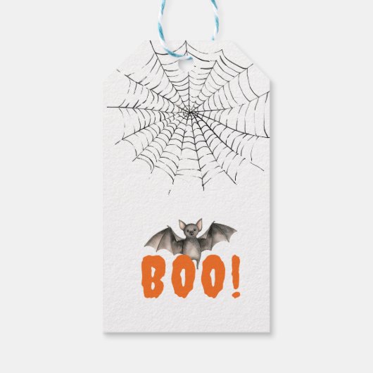 Geen trucs behandelt alleen Halloween-label Cadeaulabel (Achterkant)