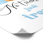 Geen trucs behandelt alleen Halloween snoep en tra Poster (Hoek)