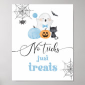 Geen trucs behandelt alleen Halloween snoep en tra Poster (Voorkant)