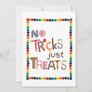 Geen trucs behandelt alleen Halloween-Snoep Kaart
