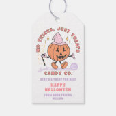 Geen trucs behandelt alleen Spooky Snoep Co Hallow Cadeaulabel (Achterkant)