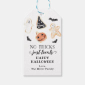 Geen trucs behandelt gewoon Halloween cadeau Label Cadeaulabel (Voorkant)