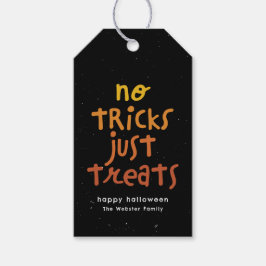 Geen trucs, gewoon snoepjes leuk leuk halloweenfee cadeaulabel