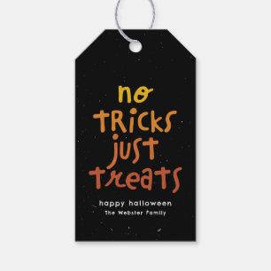 Geen trucs, gewoon snoepjes leuk leuk halloweenfee cadeaulabel