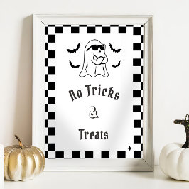 " Geen trucs & traktaties" Boo Funny Baby shower s Poster