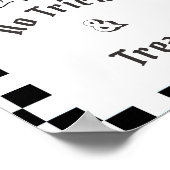 " Geen trucs & traktaties" Boo Funny Baby shower s Poster (Hoek)