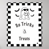 " Geen trucs & traktaties" Boo Funny Baby shower s Poster (Voorkant)
