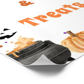 " Geen trucs & traktaties" Boo Schattige spookspel Poster (Hoek)