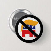 Geen Trump Anti GOP Republican Elephant Hair Ronde Button 5,7 Cm (Voorkant /achterkant)