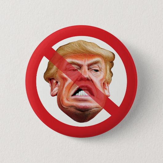 Geen Trump - anti Trump Geen symbool diagonaal lij Ronde Button 5,7 Cm (Voorkant)