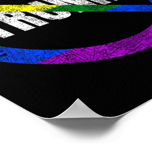 Geen Trump Anti Trump Regenboog Vlag Gay Pride Poster (Hoek)