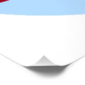 Geen Trump (blauw en rood) Perfect Poster (Hoek)