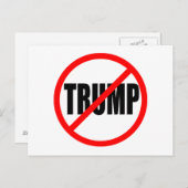 "GEEN TRUMP" BRIEFKAART (Voorkant / Achterkant)