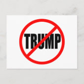 "GEEN TRUMP" BRIEFKAART (Voorkant)