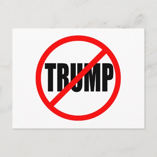 "GEEN TRUMP" BRIEFKAART (Voorkant)
