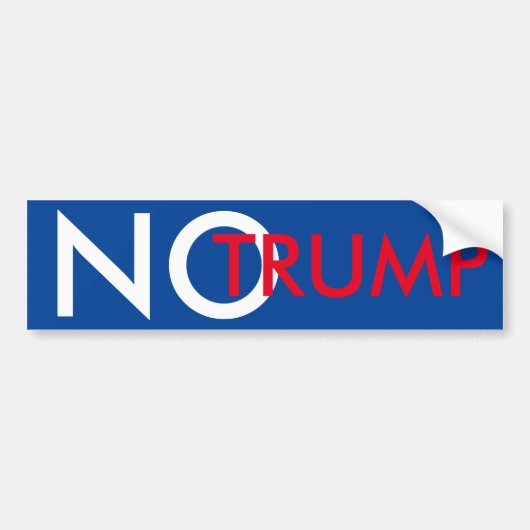 Geen Trump Bumpersticker (Voorkant)