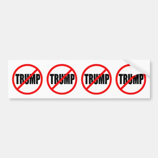 "GEEN TRUMP" BUMPERSTICKER (Voorkant)