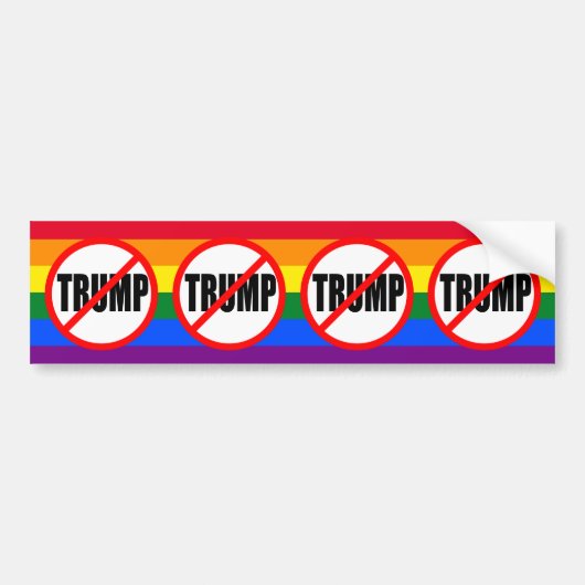 "GEEN TRUMP" BUMPERSTICKER (Voorkant)