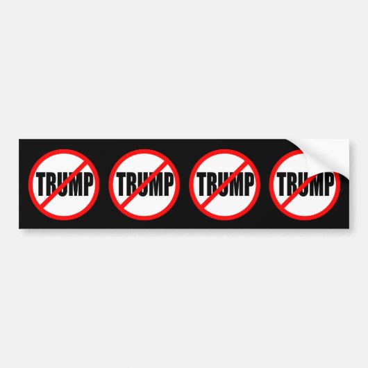 "GEEN TRUMP" BUMPERSTICKER (Voorkant)