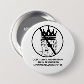 Geen Trump-Button: Niet Drinken en Drumpf Ronde Button 7,6 Cm (Voorkant /achterkant)