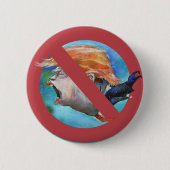 GEEN TRUMP - de onderste invoerpen Ronde Button 5,7 Cm (Voorkant)