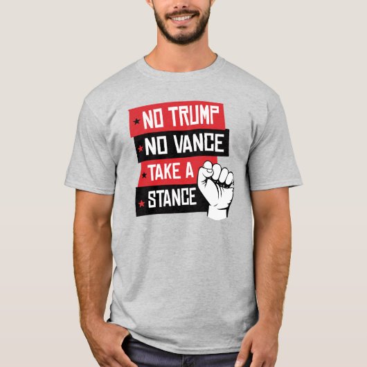 Geen Trump en geen Vance nemen een standpunt in T-shirt (Voorkant)