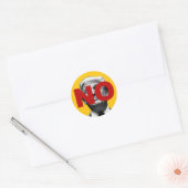 Geen Trump (geel en rood) Ronde Sticker (Envelop)