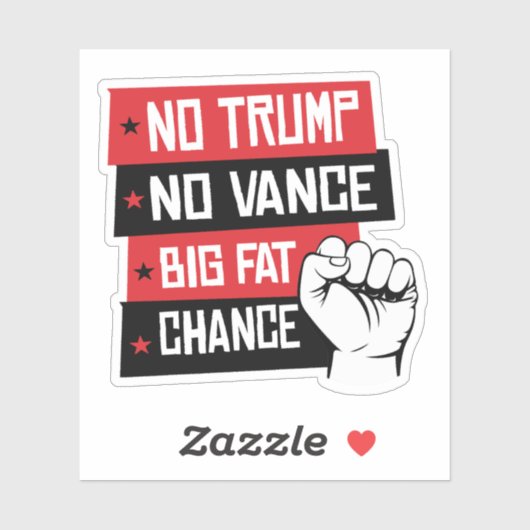 Geen Trump, geen grote kans Sticker (Vel)