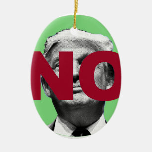 Geen Trump (groen en rood) Keramisch Ornament