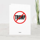 "GEEN TRUMP" KERST FEESTDAGEN KAART (Achterkant)