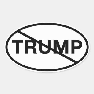 Geen Trump Ovale Sticker