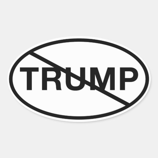 Geen Trump Ovale Sticker (Voorkant)