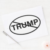 Geen Trump Ovale Sticker (Envelop)